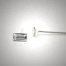 OS156 Ohrstecker aus Silber Stein rechteck kristal