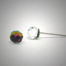 OS158 Ohrstecker aus Silber fassetierte Kugel Swarovski kristal rosa s.