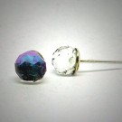 OS160 Ohrstecker aus Silber fassetierte Kugel Swarovski kristal rosa l.