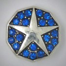 CH202 - Schmuck Druckknöpfe Stern blaue Steine