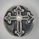 CHM055 - MINI Schmuckdruckknöpfe Kreuz mit Stein