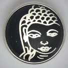 CH234 - Schmuck Druckknöpfe Buddha schwarz Stein