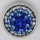 CH014 - Schmuck Druckknöpfe viele Steine blau verlauf
