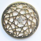 MS018 - Sammelmedallions Stern m. Glitzersteinen 33mm