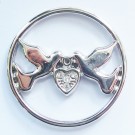  MS003 - Sammelmedallions Tauben m. Herz 33mm 