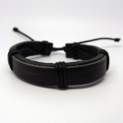 AB111 - Leder Armbänder schwarz