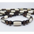 AB038 - Armbänder Makramee Knochenperlen schlicht