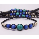 AB074 - Armbänder Makramee blautöne