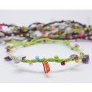 AB077 - Armbänder Makramee mini Muscheln bunt