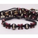  AB069 - Armbänder Makramee kl. Blümchen natur