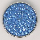 CH038a - Schmuck Druckknöpfe viele Steine hell blau