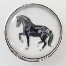 CH276 - Schmuck Druckknöpfe Pferd schwarz