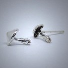 OS044 Ohrstecker aus Silber Pilz