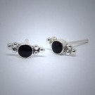 OS058 Ohrstecker aus Silber Schwarz verziert