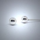 OS099 Ohrstecker aus Silber Kugel l.