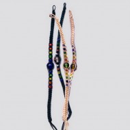 AB018 Armbänder Makramee Glas bunt