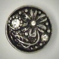 CH136 - Schmuck Druckknöpfe 3 Steine Blume
