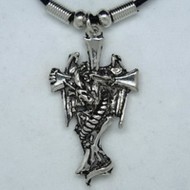 MK033 Ketten Kreuz mit Drachen kl.