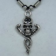 MK052 Ketten Totenkopf mit Schlangen