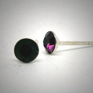 OS145 Ohrstecker aus Silber Stein lila m.