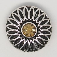CH210 - Schmuck Druckknöpfe Blüte brauner Stein