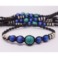 AB074 - Armbänder Makramee blautöne