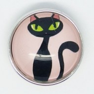  CH142 - Schmuck Druckknöpfe black cat 