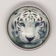  CH169 - Schmuck Druckknöpfe weisser Tiger