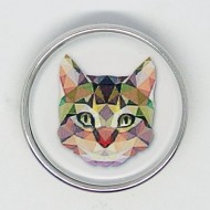 CH093 - Schmuck Druckknöpfe Katzenkopf