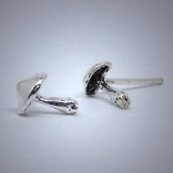 OS044 Ohrstecker aus Silber Pilz