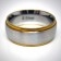 STR008 Ringe aus Edelstahl Bicolor mittelstreifen in matt, aussenstreifen gold