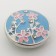 CH021 - Schmuck Druckknöpfe Blumen rosa mit Steinchen