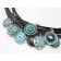  KC019 - Modeschmuck Ketten Mandala blau