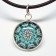  KC019 - Modeschmuck Ketten Mandala blau