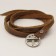 AB107 - Wickelarmband aus Leder braun mit Schnalle