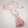 AG003 Mehrreihige Armbänder mit Velours Quaste rose